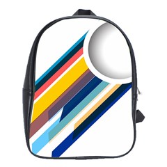 Vector Geometric Polygons And Circles School Bag (xl)