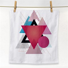 Geometric Line Patterns Face Towel