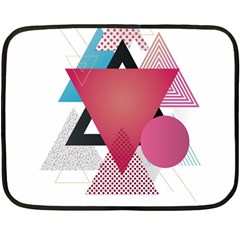 Geometric Line Patterns Fleece Blanket (mini) by Mariart