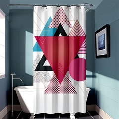 Geometric Line Patterns Shower Curtain 36  X 72  (stall)  by Mariart