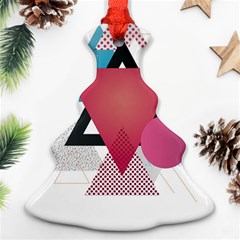 Geometric Line Patterns Christmas Tree Ornament (two Sides) by Mariart