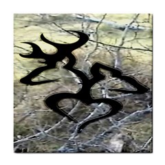 Black Love Browning Deer Camo Tile Coasters