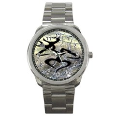 Black Love Browning Deer Camo Sport Metal Watch