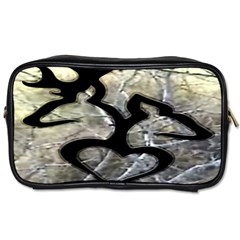 Black Love Browning Deer Camo Toiletries Bag (Two Sides)