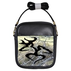 Black Love Browning Deer Camo Girls Sling Bag