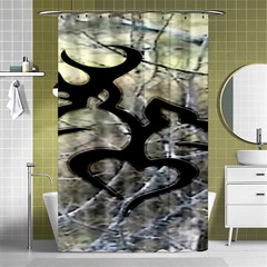 Black Love Browning Deer Camo Shower Curtain 48  x 72  (Small) 