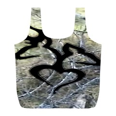 Black Love Browning Deer Camo Full Print Recycle Bag (L)