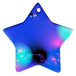 Love In Action, Pink, Purple, Blue Heartbeat Ornament (Star) Front