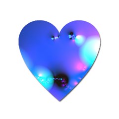 Love In Action, Pink, Purple, Blue Heartbeat Heart Magnet