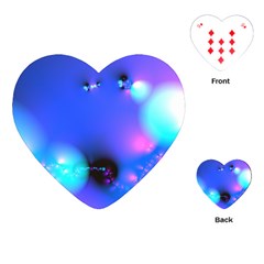 Love In Action, Pink, Purple, Blue Heartbeat Playing Cards (heart)