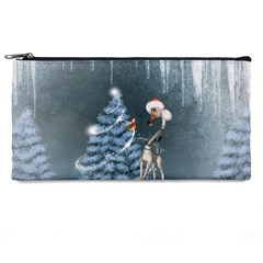 Christmas, Cute Giraffe With Bird Pencil Cases by FantasyWorld7