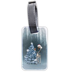 Christmas, Cute Giraffe With Bird Luggage Tags (two Sides) by FantasyWorld7