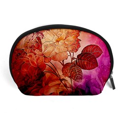 Flower Power, Colorful Floral Design Accessory Pouch (large) by FantasyWorld7