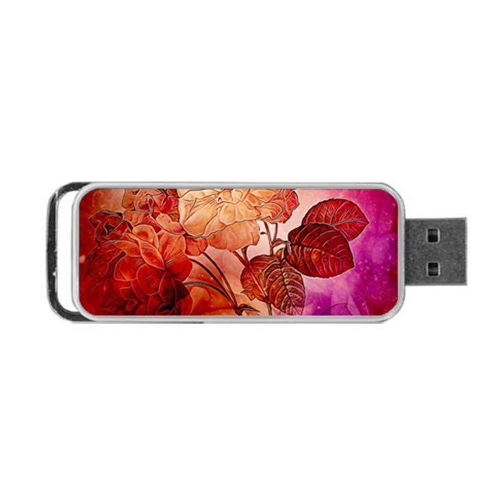 Flower Power, Colorful Floral Design Portable USB Flash (Two Sides)