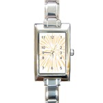 Yellow Firework Transparent Rectangle Italian Charm Watch Front