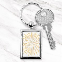 Yellow Firework Transparent Key Chains (rectangle)  by Mariart