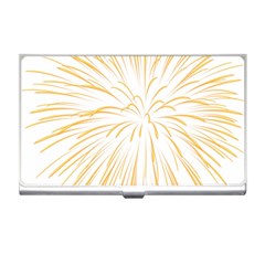 Yellow Firework Transparent Business Card Holder by Mariart