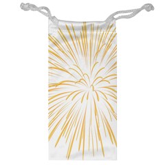 Yellow Firework Transparent Jewelry Bag by Mariart