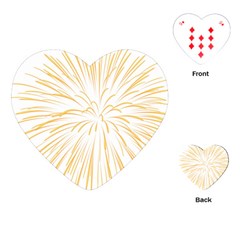 Yellow Firework Transparent Playing Cards (heart) by Mariart