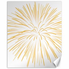 Yellow Firework Transparent Canvas 16  X 20  by Mariart