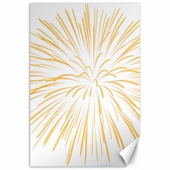 Yellow Firework Transparent Canvas 24  X 36 