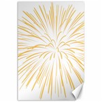 Yellow Firework Transparent Canvas 24  x 36  23.35 x34.74  Canvas - 1