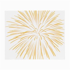 Yellow Firework Transparent Small Glasses Cloth (2-side) by Mariart