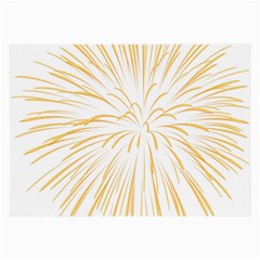 Yellow Firework Transparent Large Glasses Cloth by Mariart