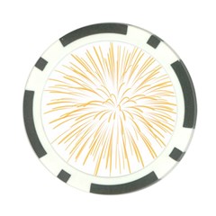 Yellow Firework Transparent Poker Chip Card Guard by Mariart