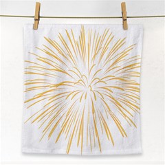 Yellow Firework Transparent Face Towel by Mariart