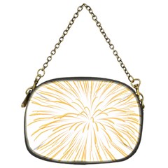 Yellow Firework Transparent Chain Purse (one Side) by Mariart