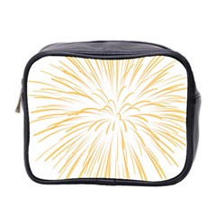 Yellow Firework Transparent Mini Toiletries Bag (two Sides) by Mariart