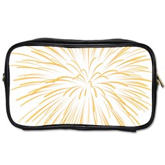 Yellow Firework Transparent Toiletries Bag (one Side) by Mariart