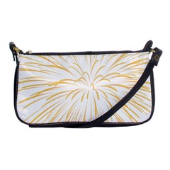 Yellow Firework Transparent Shoulder Clutch Bag by Mariart