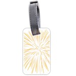 Yellow Firework Transparent Luggage Tags (Two Sides) Front