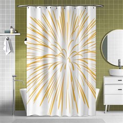 Yellow Firework Transparent Shower Curtain 48  X 72  (small)  by Mariart