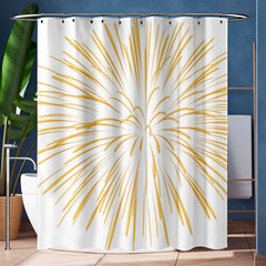 Yellow Firework Transparent Shower Curtain 60  X 72  (medium)  by Mariart