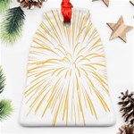 Yellow Firework Transparent Bell Ornament (Two Sides) Back