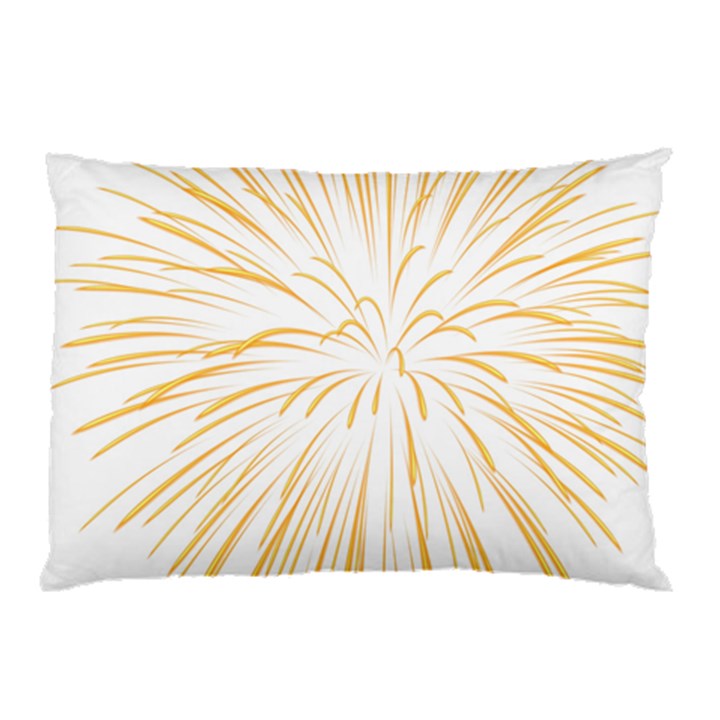 Yellow Firework Transparent Pillow Case (Two Sides)