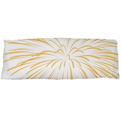 Yellow Firework Transparent Body Pillow Case (dakimakura) by Mariart