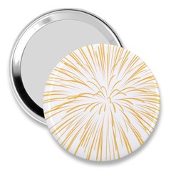 Yellow Firework Transparent 3  Handbag Mirrors by Mariart