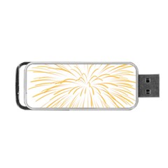 Yellow Firework Transparent Portable Usb Flash (two Sides) by Mariart