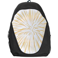 Yellow Firework Transparent Backpack Bag by Mariart