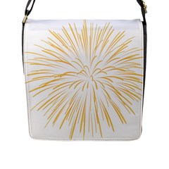 Yellow Firework Transparent Flap Closure Messenger Bag (l) by Mariart