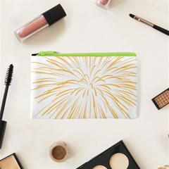 Yellow Firework Transparent Cosmetic Bag (xs) by Mariart