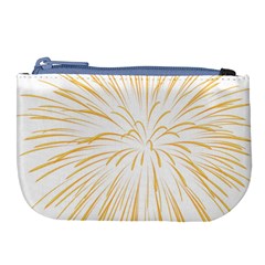 Yellow Firework Transparent Large Coin Purse by Mariart