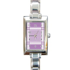 Purple Geometric Headdress Rectangle Italian Charm Watch