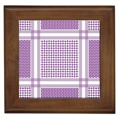 Purple Geometric Headdress Framed Tiles by Mariart