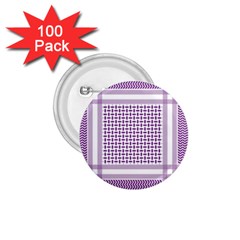 Purple Geometric Headdress 1 75  Buttons (100 Pack) 