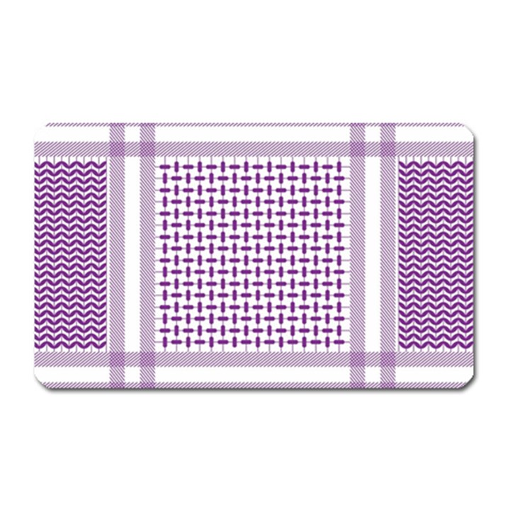 Purple Geometric Headdress Magnet (Rectangular)